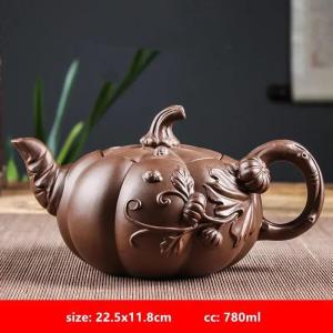Yixing Purple Clay Teapot Large-capacity Pumpkin Pot Zhu Mud Handmade Filter Tea Maker Chinese-style Purple Sand Tea Set 780ml2026