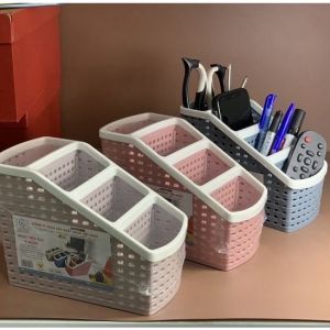 Khay nhựa tiện ích 4 ngăn Việt Nhật kệ để bàn để bút văn phòng phẩm mỹ phẩm remote điện thoại ..bàn làm việc phòng tắm  nhà bếp