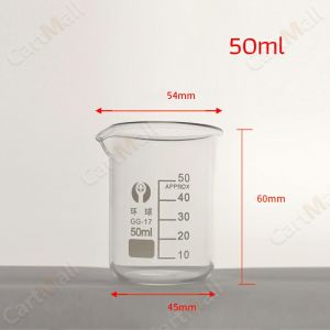 Glass Beaker 50/100/250/200ml Laboratory Measuring Cup Glassware For School Study Lab Glass Beaker Set