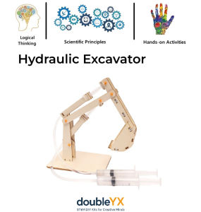 DIY Handmade Science STEM Kit: DIY Hydraulic Excavator: Educational Science Toys: STEM Toy for Kid