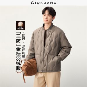 Giordano Beau Monde Men Triple-protection baseball collar down jacket Free Shipping 13076772