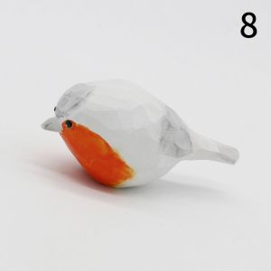 YOUSHI TOP Cute Wood Carving Bird Mini Handmade Wooden Bird Figurine Ornament Carving Small Bird Ornament Tabletop