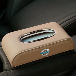 (Tissue Box)Volvo Premium Leather Car Tissue Box Suitable For Volvo Truck 940 S80 XC60 S40 XC40 XC90 S60 850 240 V40 S70 V50 740 XC40 V70 FM FM 12 high quality