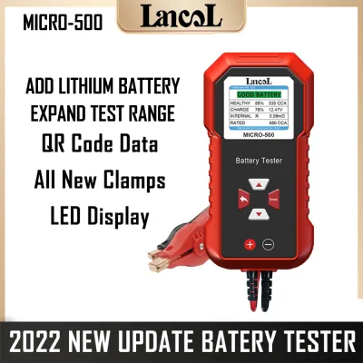 Lancol Micro200 Pro 12V Car Battery Tester Motorcycle Battery Analyzer 40-2000CCA 3-220Ah with Cranking Charging Diagnostic Tool For Car