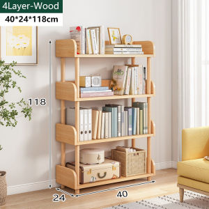 WAROOM 5/6 Tiers Multipurpose BookShelf Wooden Shelves Rack Office File Storage Rack Simple Floor Rack Home Organiser Bookcase Utility Book Shelf Rack Almari Rak Buku Kayu Murah 书架
