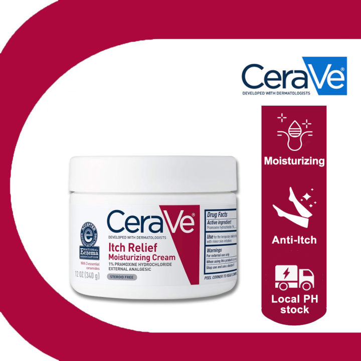 Cerave Itch Relief Moisturizing Cream 340g Dry Skin Itch Relief Cream