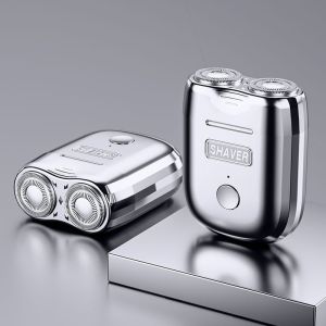 AE New electric magnetic dual-blade shaver for men smallrechargeable portable razor for car use