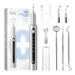 CURVY MOON T10 Premium Gift-Ready Sonic Scaler Ideal Present for Dad/Husband/Friends 38KHZ Professional Teeth Whitening IPX6 Complete Set
