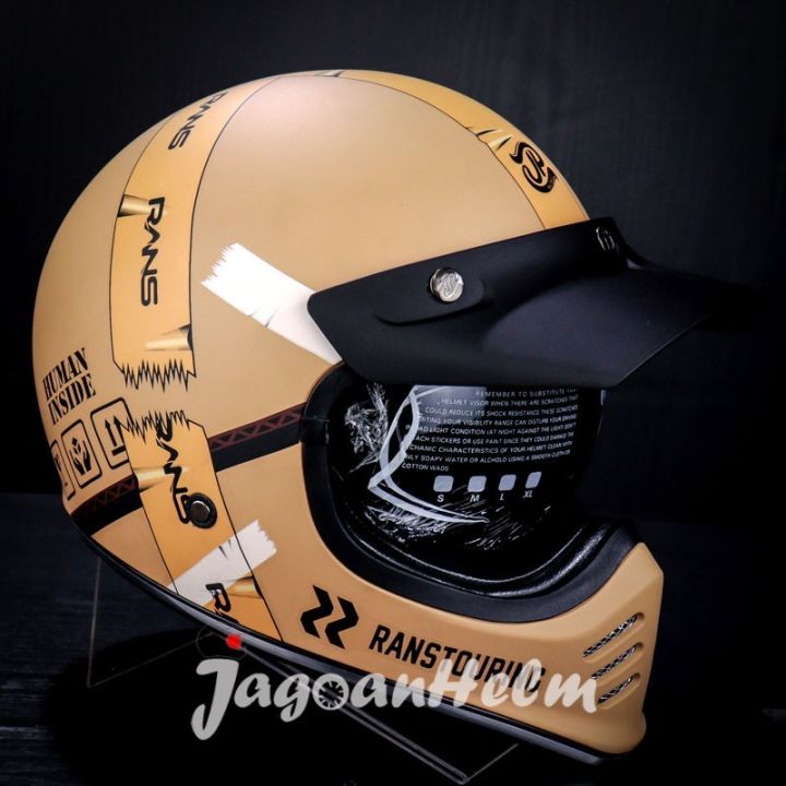 JPX HELM JP SIGNATURE HUMAN INSIDE RANS SE | CAPUCCINO DOFF | RETRO ...