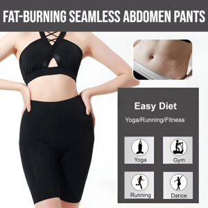 Silver Ion Sweat-Inducing Fat-Burning Seamless Abdomen Pants Women Thermo Sweat Sauna Pants Body Shaper Weight Loss Fat Burning Shorts Leggings