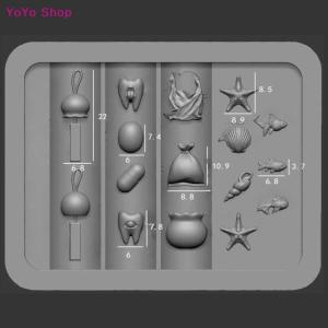 💕 YoYo Shop 💕 Gemstone Photo Frame 3D Transparent Nail Art Mold Silicone Carving Template DIY Nail Art Decorations Manicure Design Tools