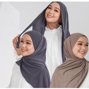 (100RB 4 PCS) Bahan Ceruty Jilbab Pashmina Inner Malay / pashmina melayu 3 in 1 (100RB 4 PCS) Bahan Ceruty