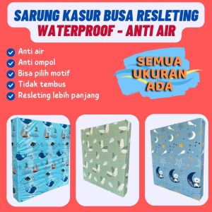 Sarung Kasur Waterproof Resleting Anti Air / Sprei Waterproof Anti Air Semua Ukuran Ada