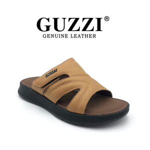 Guzzi Men’s Genuine Leather Slip-On Sandals – Comfortable Casual (Kusat Lelaki) GMS-50006