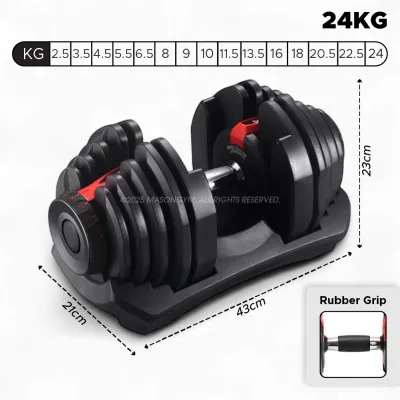 Dumbell Dumbbell Adjustable weighlifting weight muscle training exercise 2 - 24 kg 15 quick settings Dumbel boleh laras