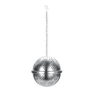 YIYU STUDIO Food Grade Materials Seasoning Ball Bag with Chain Rustproof Sphere Tea Infuser Kitchen Accessories 304 Stainless Steel Mesh Tea Filter Hot Pot