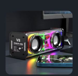 ลำโพงบลูทูธ เสียงดี V8 เบสแน่น TWS สเตอริโอ ลําโพงซับวูฟเฟอร์ ไร้สาย ลำโพงพกพา ไร้สาย บลูทูธ