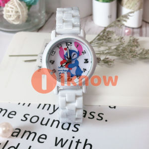 I know Stitch Star Baby Watch Cartoon Waterproof Ceramic Watch for Children Students Boys and Girls (boxed)