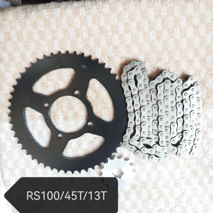 Rs100 Chain MOTORCYCLE CHAIN SPROCKET SET FOR YAMAHA RS100 | Lazada PH