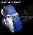 Forsining Men Watches Top Brand Luxury Mechanical Skeleton Watch Black Golden 3D Literal Design Roman Number Black Dial Clock. 