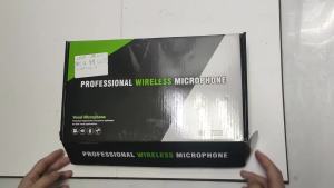 Wireless Microphone UHF Fixed Frequency 2 Channels Handheld Mic Micphone For Party Karaoke Professional Church Show Meeting