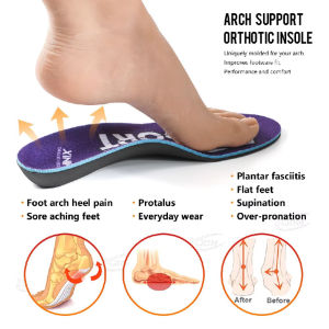 Arch Support Insoles Flat Feet Orthotic Shoe Inserts/High Arch Support/Shock Absorption/Foot Correction For Men And Women
