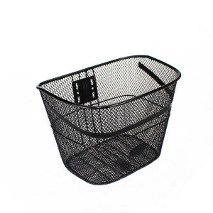 ตะกร้ารถจักรยานแม่บ้าน 24’’ตาข่ายตาถี่ สำหรับจักรยานขนาด 24’’ สีดำ แถมฟรี!! ชุดน็อตยึดสำหรับติดตั้ง