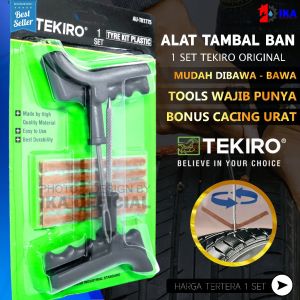 Tekiro Alat Tambal Ban Tubles Set - Tire Repair Kit Tubeless Motor Mobil Tekiro Tubles Tambal Ban Set Gagang Besi Plastik Tubeless Tire Kit Metal Alat Tambal Ban Tekiro / Tubeless Gagang Plastik / Tyre Kit Plastic TEKIRO AU-TK1775