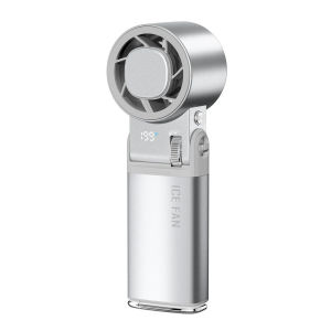 2026 SemiconductorHandheld Fan 6000mAh Turbine High-Speed Violent Electric Fan Folding Neck Ice Pack Refrigeration