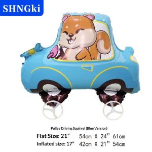 [COD] 🔥🔥🔥SHNGki 4D phim hoạt hình lá bóng bay Voi đứng đi bộ bóng với bánh xe cho trẻ em sinh nhật bên trang trí bé tắm