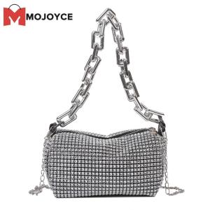 MOJOYCE กระเป๋าสะพายไหล่พลอยเทียมทรงเพชรหรูหรากระเป๋าถือเมสเซ็นเจอร์สำหรับผู้หญิง