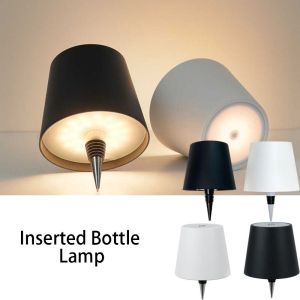 JUVIAAL Touch Control Wine Bottle Lamp 3 Colors USB Charge Table Lamp Decoration Lamp Type C Rechargeable Night Lamp Bar