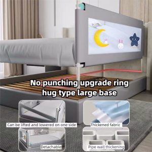 Punch-free Bed Fence Baby Anti-fall Guardrail Bedside Childrens Bed Baffle Baby Lifting And Heveling