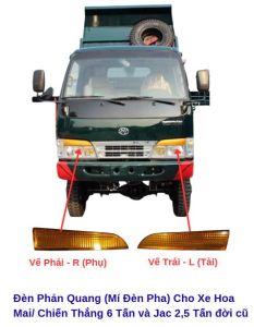 Cặp Đèn Pha Phản Quang Xi Nhan Gương Chiếu Hậu Cho Xe Hoa Mai Chiến Thắng/ Jac 2.5 Tấn (đời cũ)