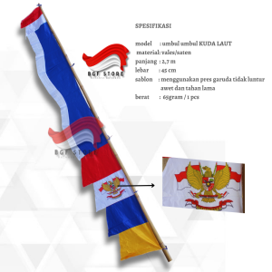 bendera umbul umbul kuda laut warna warni