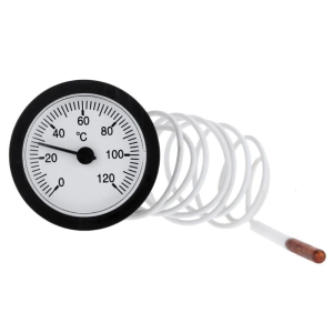 Professional Dial Thermometer Capillary Temperature Gauge 0-120℃ water & oil with 1m Sensor