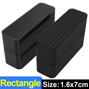 60/2pcs Carpet Fixing Stickers Double Layers Super Adhesive Car Carpet Fixed Patches Home Floor Foot Mats Anti Skid Grip Tapes