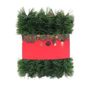 พวงหรีดเถาองุ่นประดิษฐ์สีเขียวเหมือนจริงสำหรับตกแต่งในร่มและกลางแจ้งงานแต่งงานวันหยุดฤดูหนาวเทศกาลคริสต์มาส