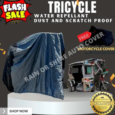 TRICYCLE COVER // WATER REPELLANT // DUST AND SCRATCH PROOF// WITH FREE MOTOR COVER**