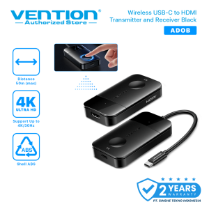 Vention Wireless USB Type C to HDMI Dongle Video Transmitter Receiver Display TV HD 4K