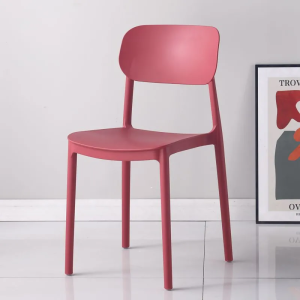 Plastic back chair Padded home chair Nordic stackable dining chair Restaurant dining chairs