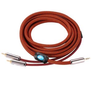 GOLLEY LION 3.5mm to 2RCA Audio Cable Adapter Splitter Y Aux Cable for Amplifier MP3 Player