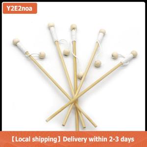 【Local shipping】 5pcs Wooden Magnetism Fishing Rod Toys for Children Early Educational Parent-child Interactive Fishing Rod