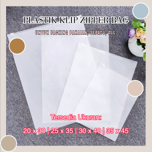 Kantong Plastik Zipper Resleting Doff Matte Buram Pouch Isi 50 & 100 Lembar