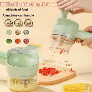 (SG Ready stock) Multifunctional Electric Portable Electric Slicer /Masher /Garlic Chopper With Peel Function