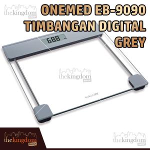 OneMed EB 9090 Timbangan Badan Kamar Mandi Digital Grey Weighing Scale Bathroom One Med EB9090H Tempered Glass Abu Abu