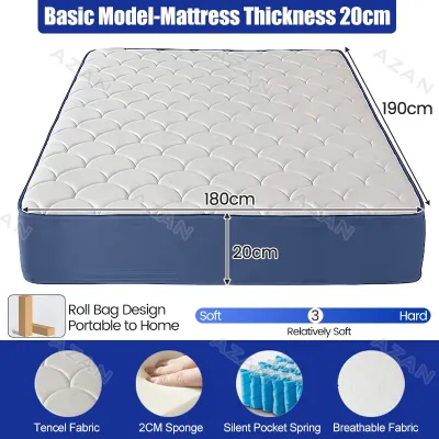 Queen Mattress Hybrid Gel Memory Foam Mattress with Pocketed Springs Full Size Mattress Pressure Relief and Support