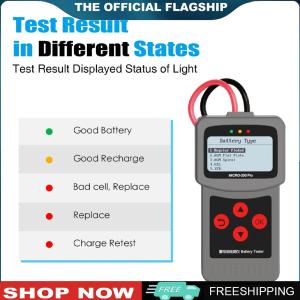 【New Arrival】 เครื่องทดสอบแบตเตอรี่รถยนต์แบบมืออาชีพ สำหรับแบตเตอรี่ 7V-30V พร้อมการวิเคราะห์และการทดสอบโหลดอย่างแม่นยำ