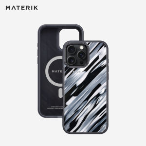 MATERIK materikstory Phone case for iPhone 16 Pro/16 ProMax (White Angelfish) Exclusive Handcrafted Pattern MagSafe compatible Alchemy collection Designed in Italy