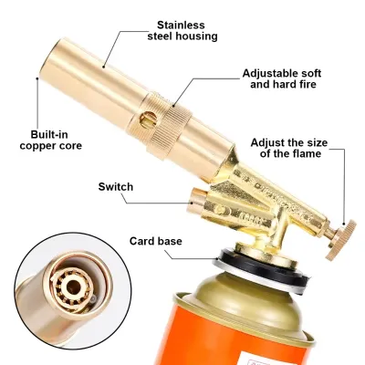 💥จัดส่งที่รวดเร็ว💥หัวพ่นไฟ หัวพ่นแก๊ส Gas Torch สำหรับแก๊สกระป๋องให้ความร้อนสูง